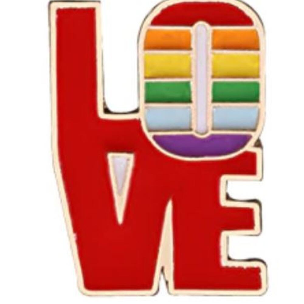 Love Rainbow Pin Brooch